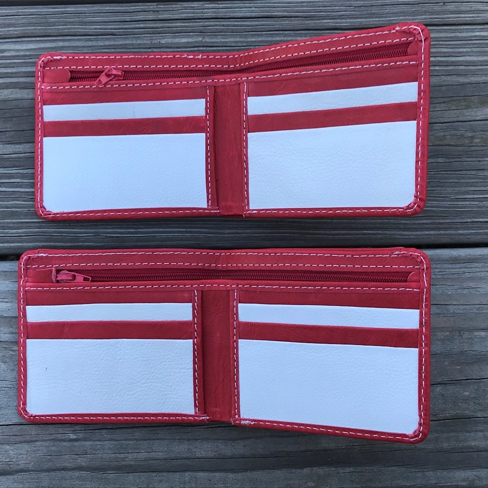 Christmas Wallet Lot of 2 Men Card Holder Red/Whit - Picture 5 of 8